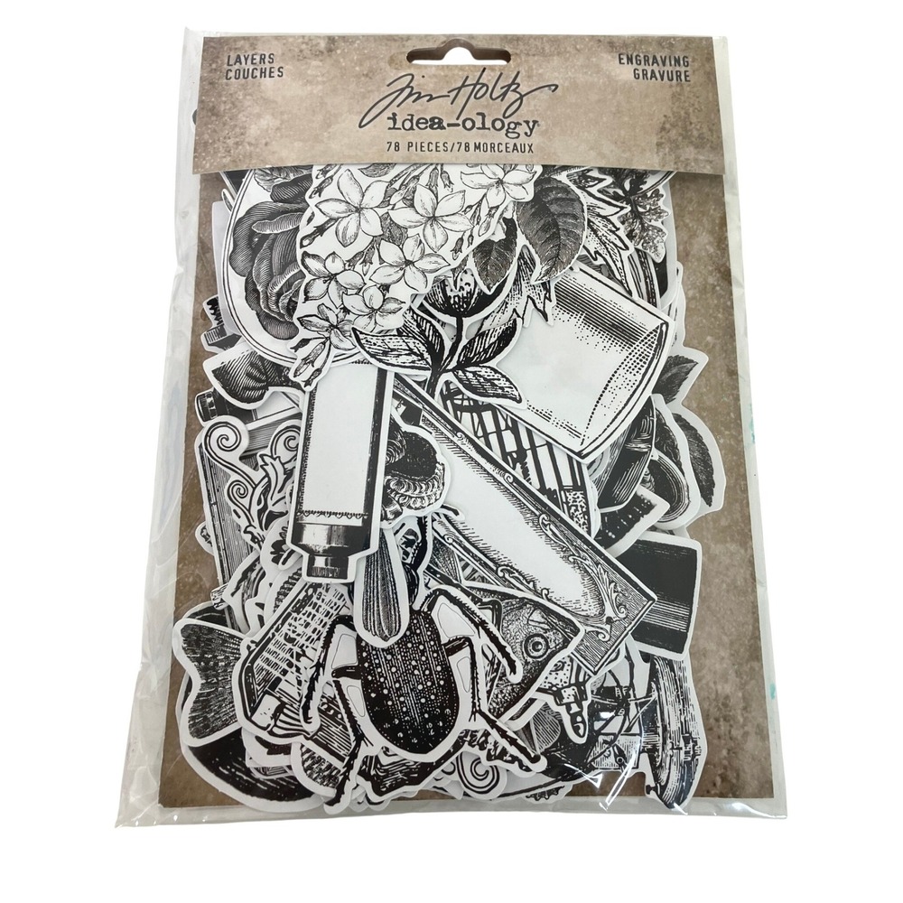 Tim Holtz Idea-ology Layers Engravings New TH94125 Assemblage Mixed Media